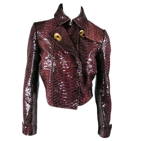 burberry leather trim jacket|Burberry python jacket cropped sale.